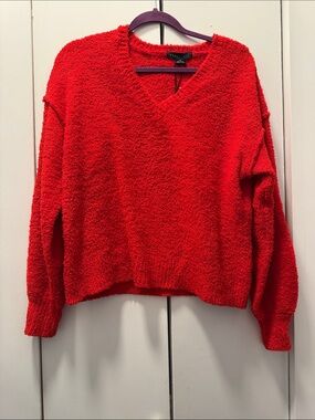 Sanctuary Red Cozy V-Neck Sweater - new with tags